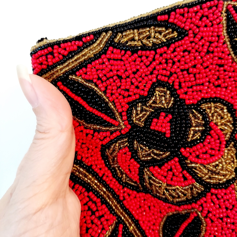 SOLD🥰 vtg beaded purse 70s 80s evening bag purse - Picture 3 of 7